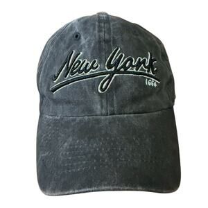 New York 1664 Inc Baseball Cap Unisex Gray 3D Embroidered OSFM Hat Distressed